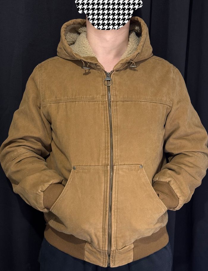 Veste vintage en sherpa beige, taille S/CH - photo numéro 2