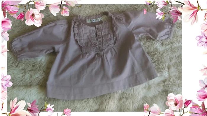 Blouse ou tunique,fille unie 3 mois ou 60 cm -Cocoon La Redoute-2 vêtements achetés le 3ème offert - photo numéro 2