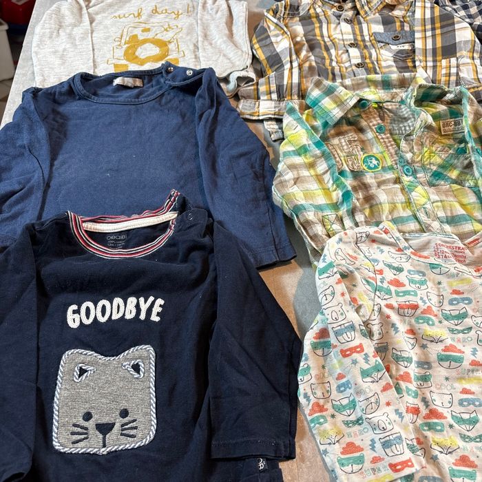 Lot 13 t-shirt haut manche longue taille 12 mois - photo numéro 2