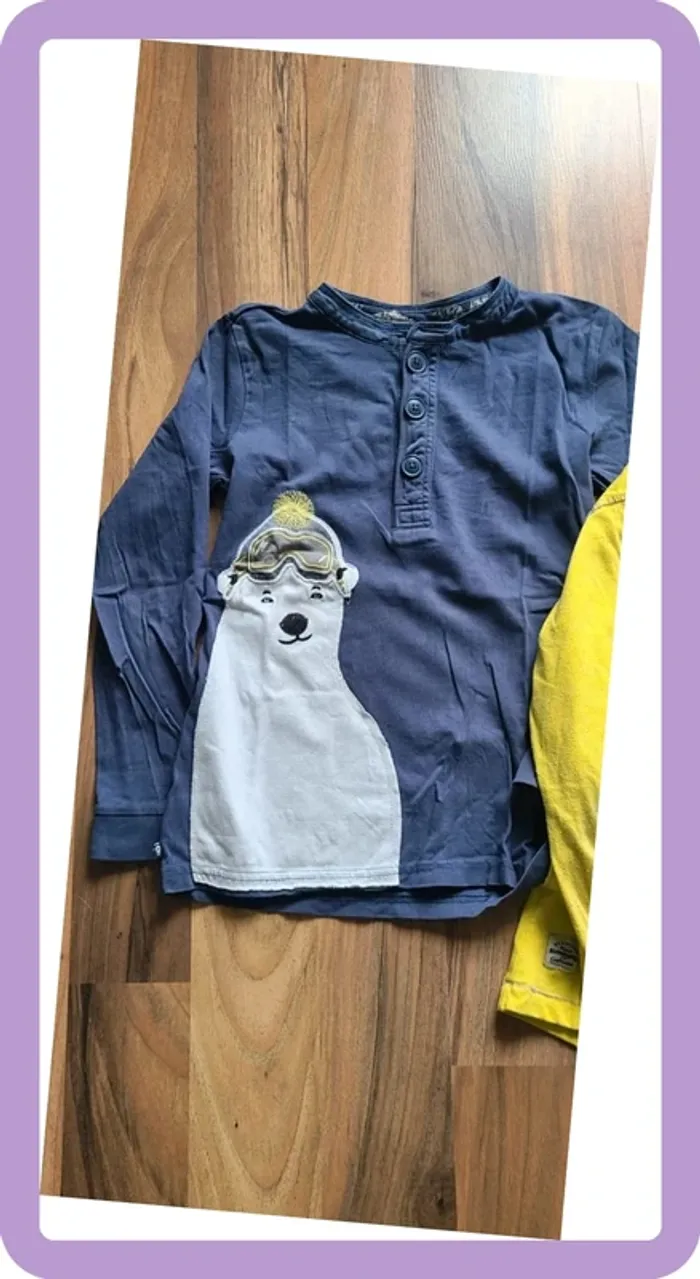 2 t-shirts manches longues 8 ans - photo numéro 2