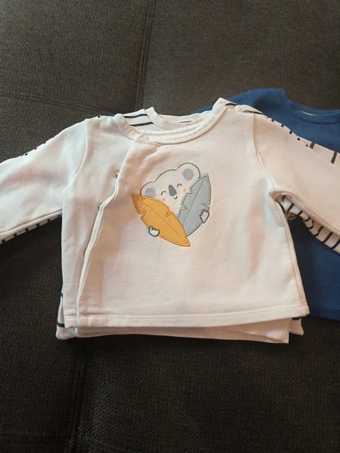 Lot 4 pulls/t shirt manche longues épais - photo numéro 4