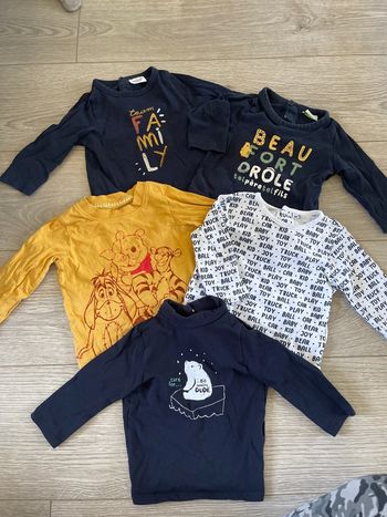 Lot t shirts manches longues