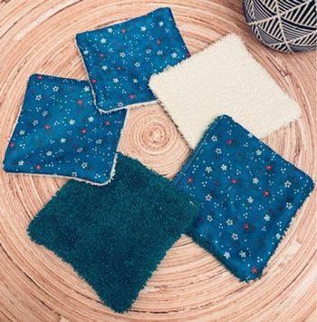 Lingettes lot de 5 lavable et réutilisable