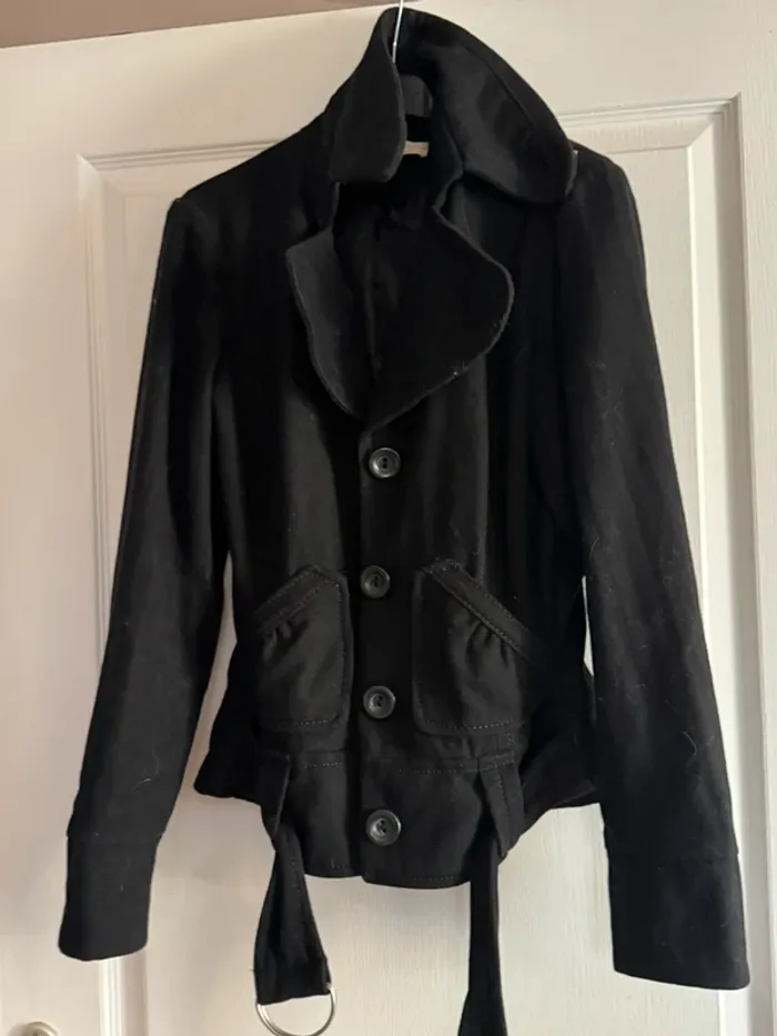 Veste caban épaisse avec ceinture style perfecto