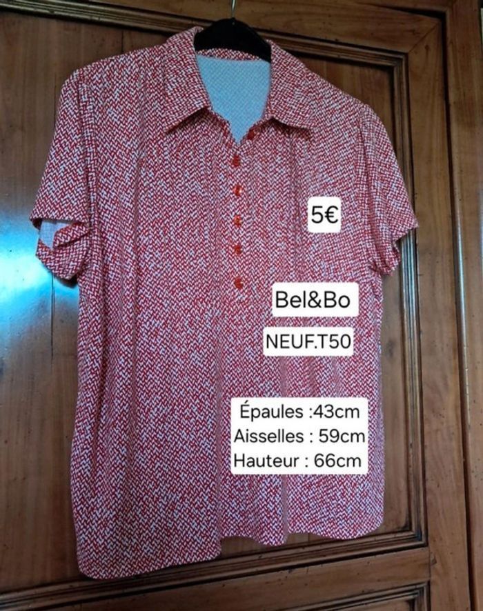 Lot de 2 chemises / polos NEUFS pour femme Taille 50 - photo numéro 3