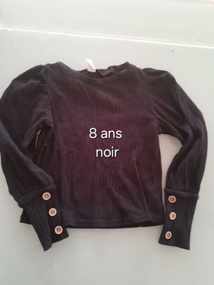 Haut ML noir fille 8ans