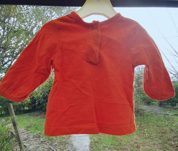 T-shirt manches longues orange - photo numéro 2