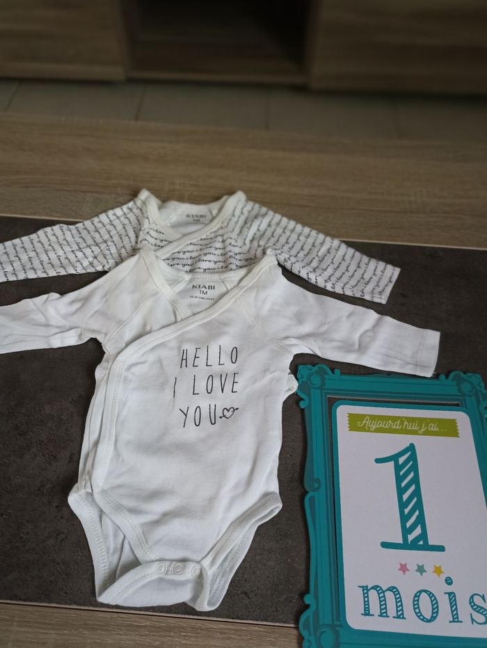 Lots de 2 bodys manches longues mixte