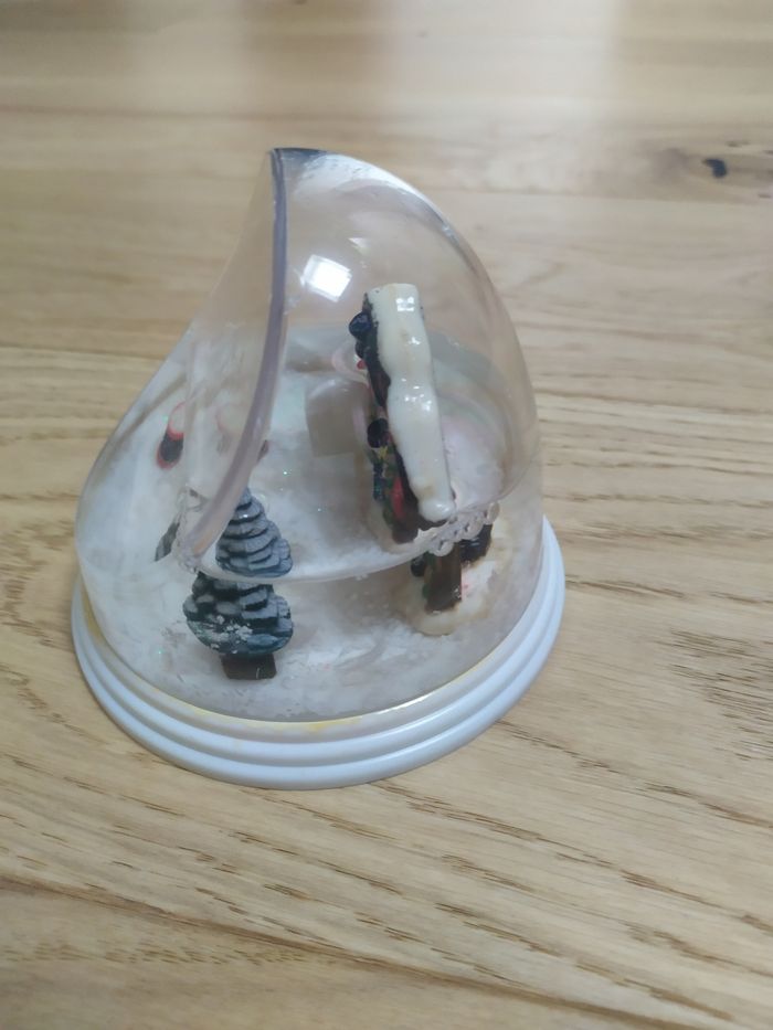 Lot de 2 boules à neige de Noël châlet - photo numéro 3