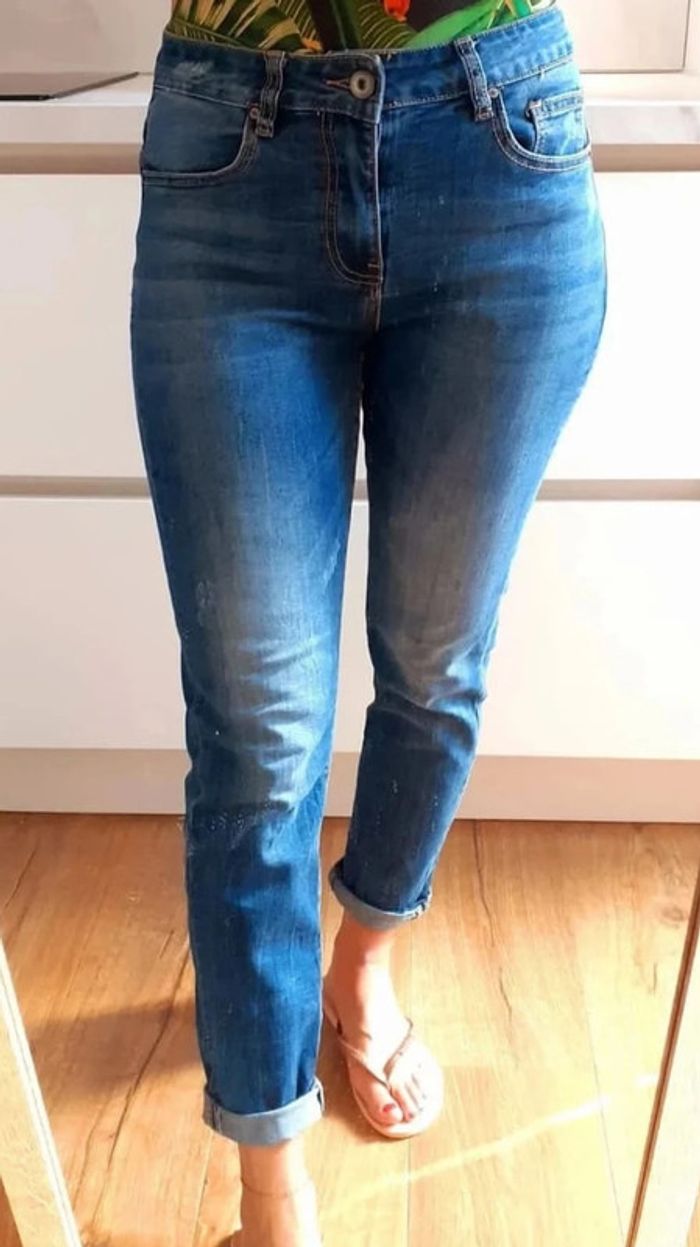 Jeans skinny bleu Mickey - photo numéro 5