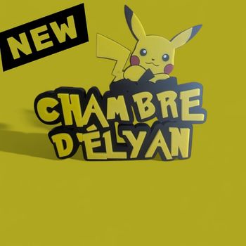 Pikachu  personnalisé  mots ou phrases