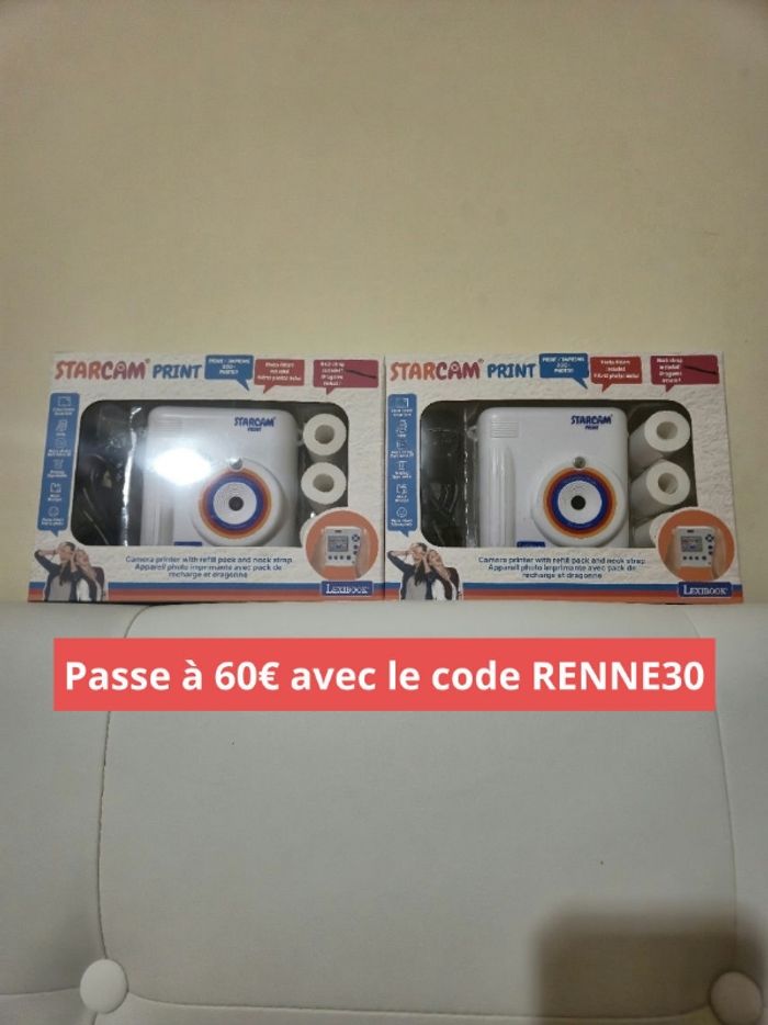 Lot de 2 appareils photos instantané Lexibook Starcam print