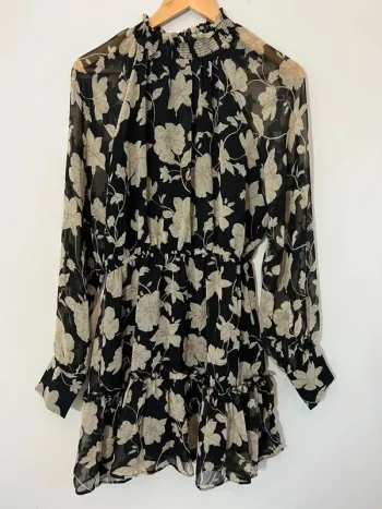 Robe Mango imprimé feuilles