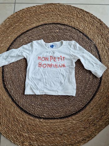 Joli tee-shirt manches longues taille 12 mois