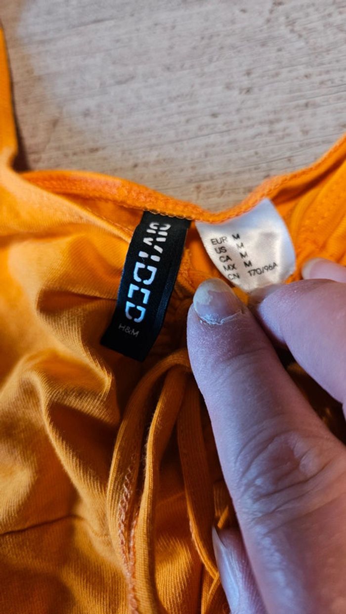 Body à manches longues orange, élastique, H&M Divided, M - photo numéro 5