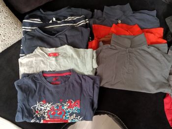 3 polos, 3 sweats, 2 tee short manches longues