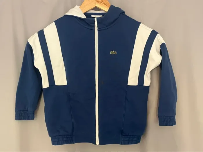 gilet lacoste bleu et blanc - photo numéro 4