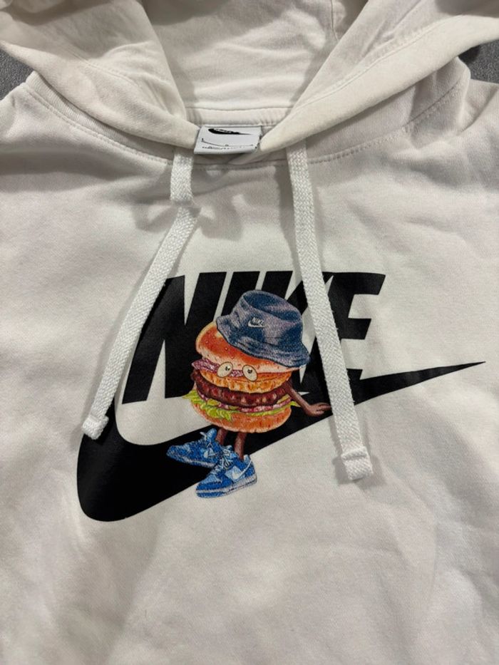 Pull à capuche Blanc Nike Taille L - photo numéro 2