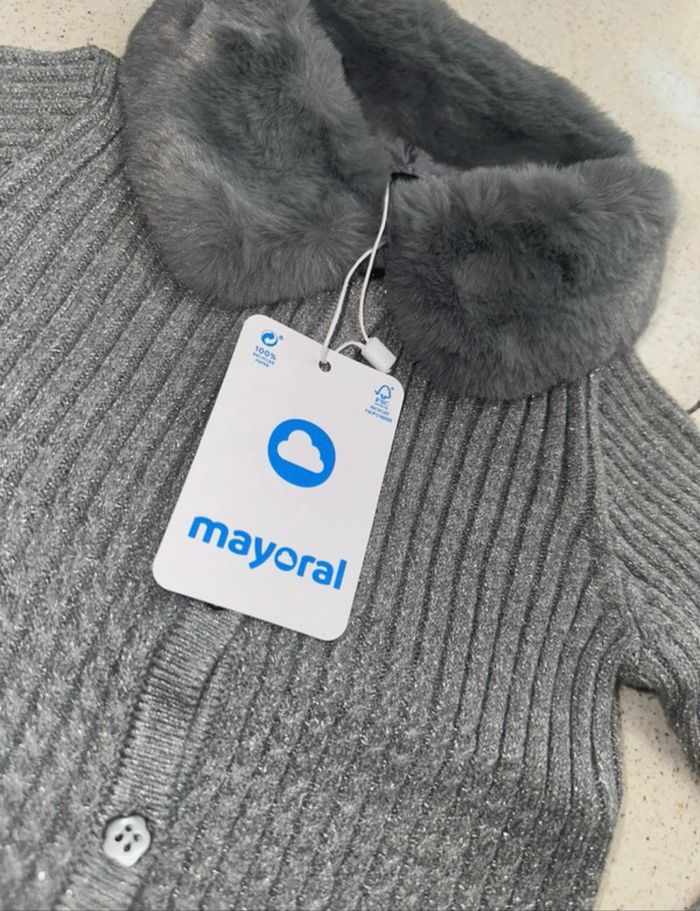 Gilet gris fourrure 9 ans fille Mayoral - photo numéro 3