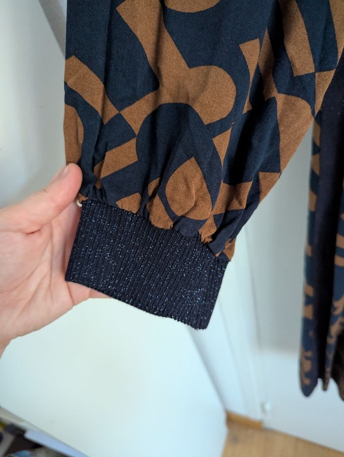 Robe marron et bleue paillettes miss captain taille 42 - photo numéro 3