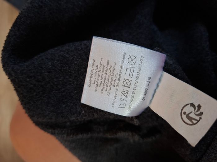 Sweat-shirt/pull à capuche gris/noir "Power of rock" Firefly 12 ans - photo numéro 4