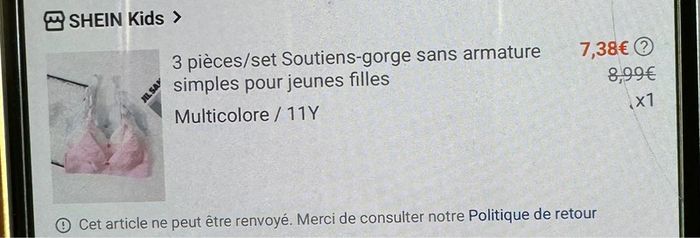 Sous vêtements fille - photo numéro 6