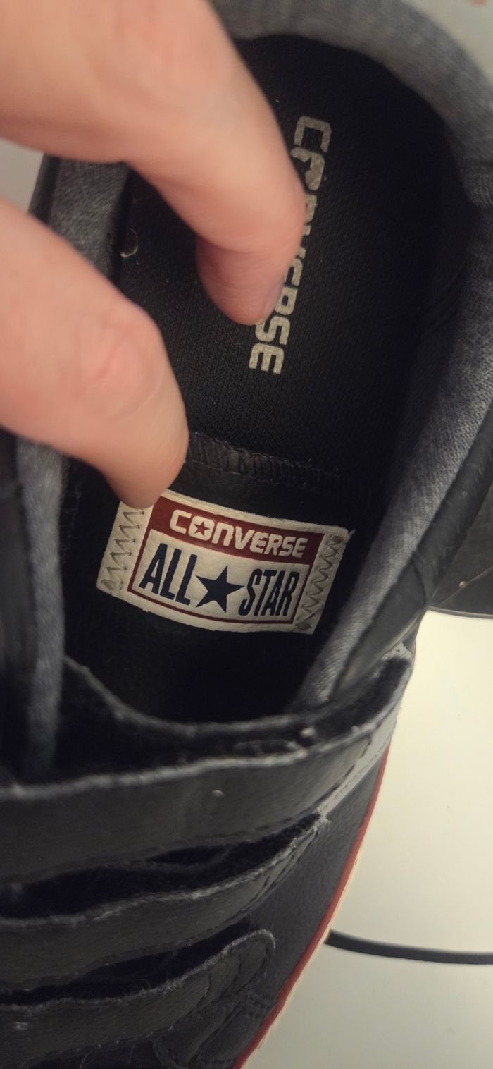 Converse All Star Pro Leather Junior noir  scratchs – T37 – excellent état – cuir - photo numéro 7