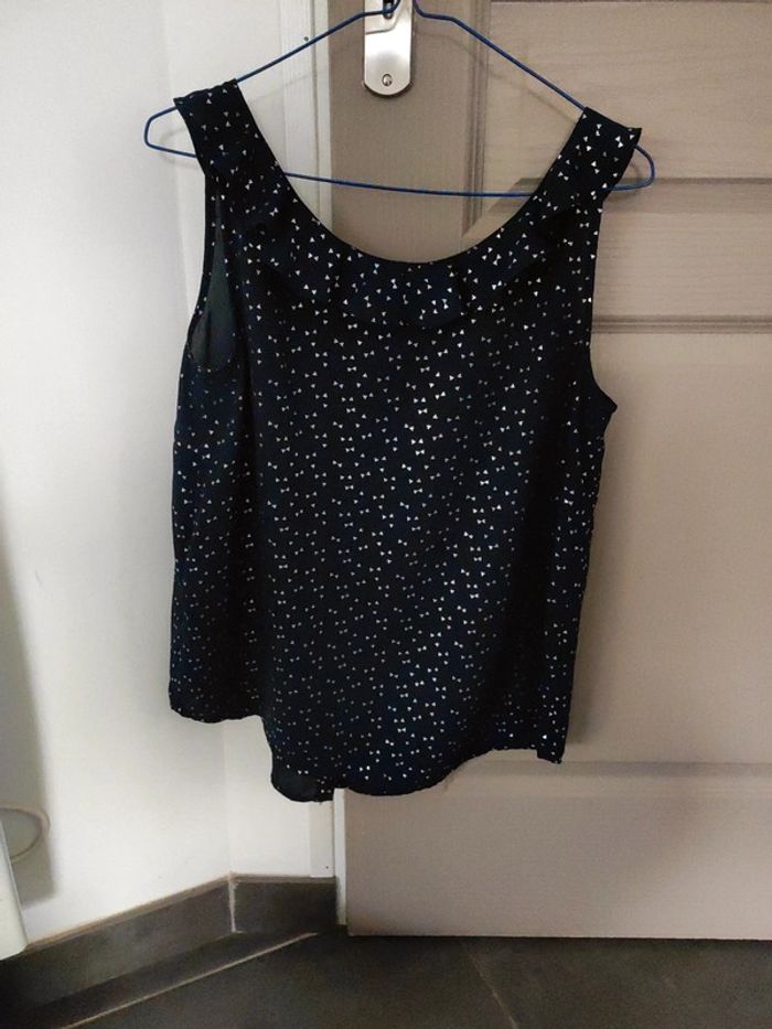 Blouse bleue marine avec motifs - photo numéro 4