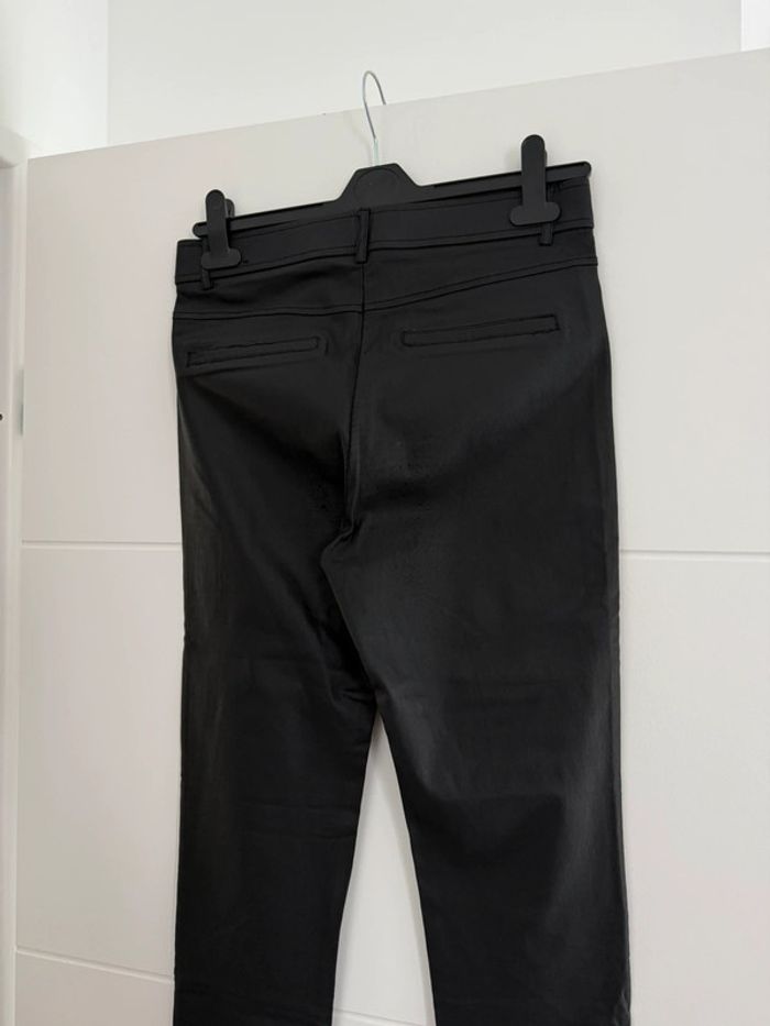 Pantalon legging zara noir enduit long L pantaloni pantalones Vloeiende Calças cuir skinny donna - photo numéro 5