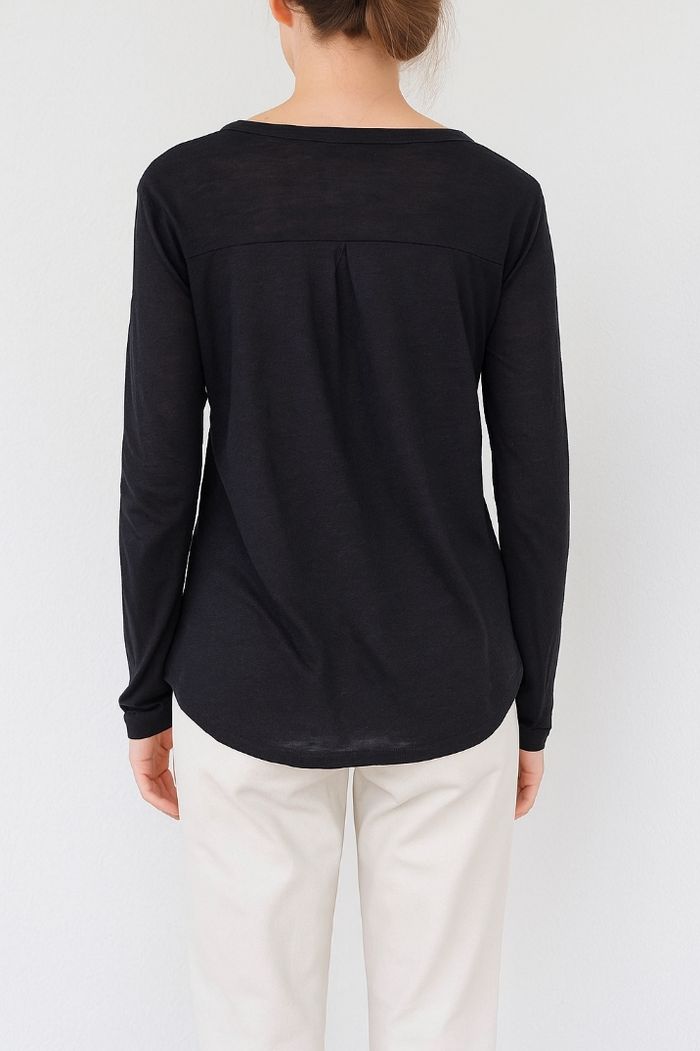 Blouse transparente Noire Coton Manches Longues/Courtes - Kiabi ( Taille S 34 / 36 ) - photo numéro 2