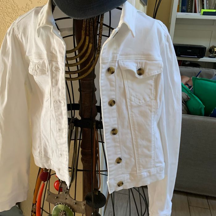 Blouson jean blanc