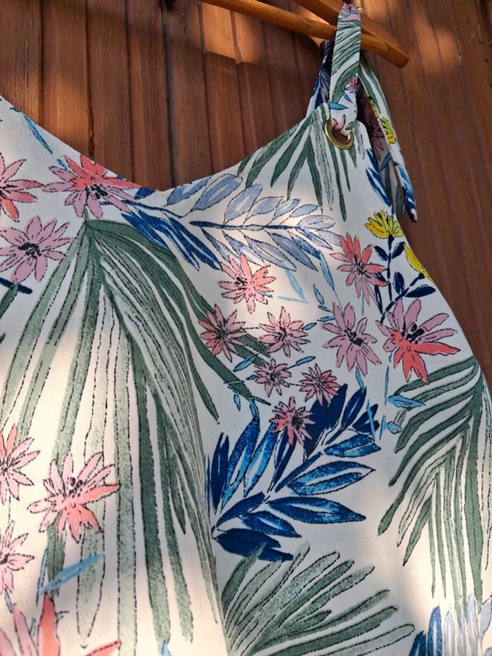 Débardeur fluide Promod motifs tropicaux - photo numéro 3