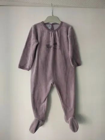 (c) pyjama mauve Petit Bateau 18mois