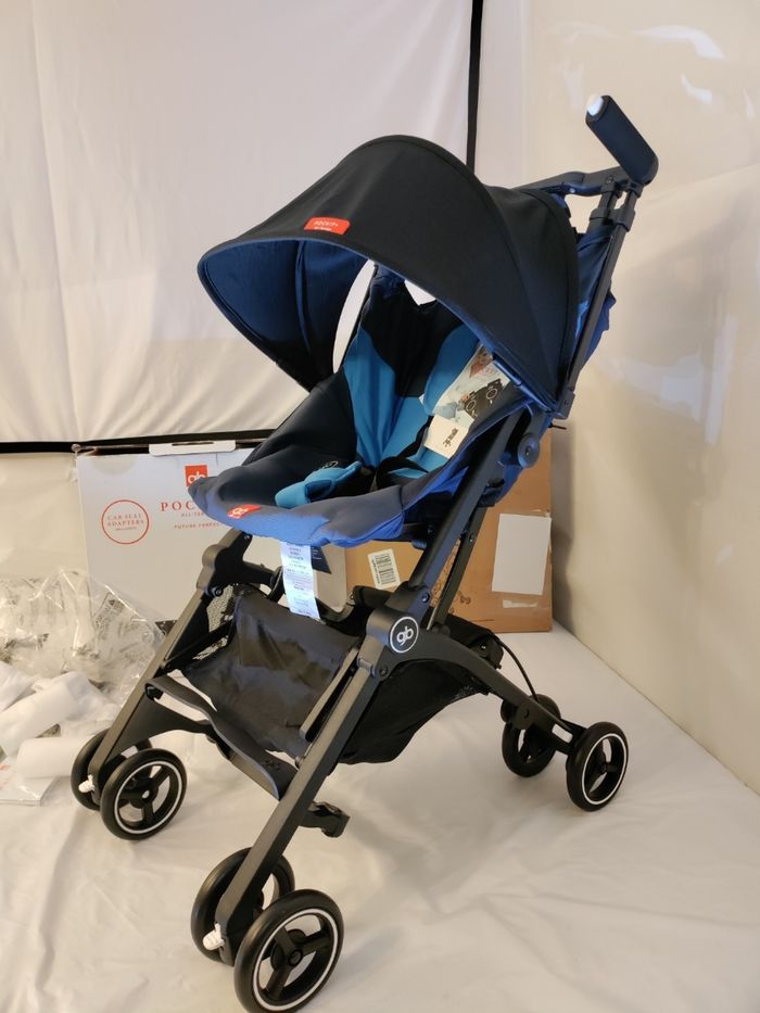 Poussette de voyage ultra-compacte et légère tout-terrain gb Pockit+ bleu nuit - photo numéro 10