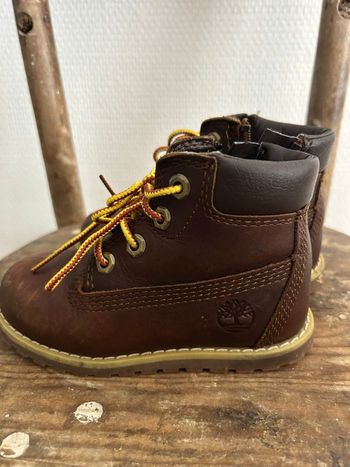 Bottines Timberland Enfant - Cuir Marron Foncé - Taille 24