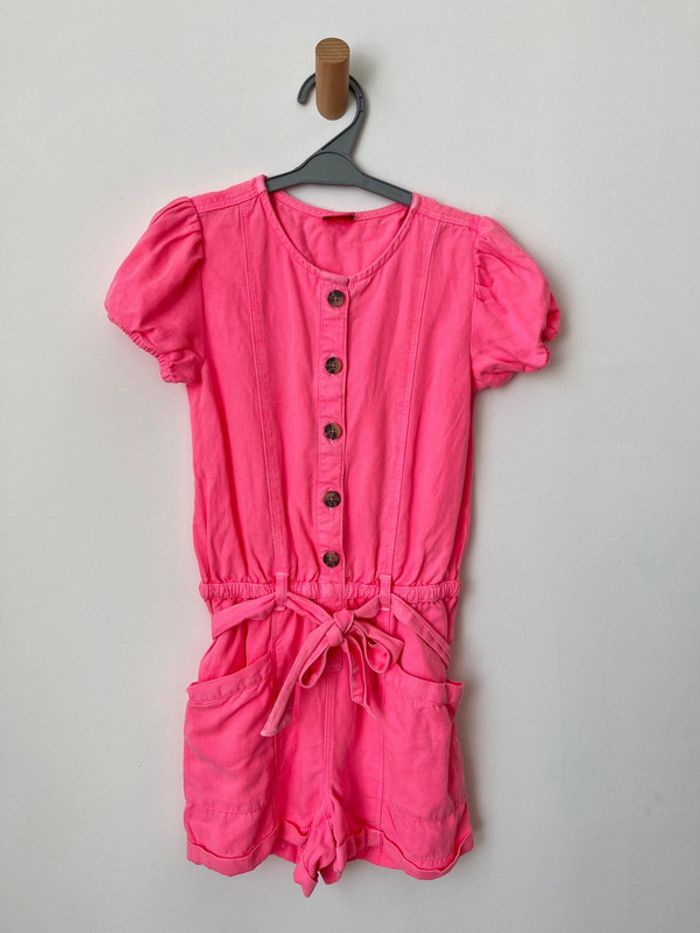 Combishort rose fluo - Tape à l'oeil 8 ans (128cm)