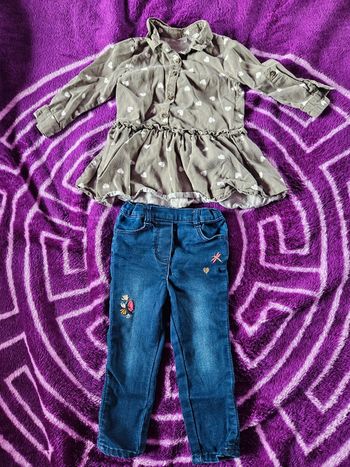Ensemble chemise et legging jean