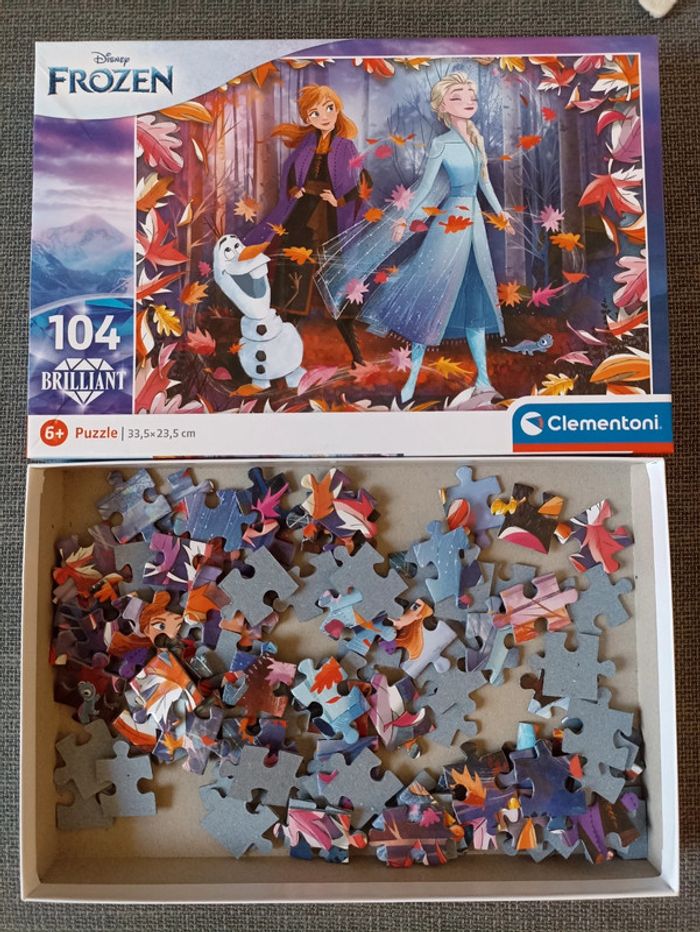 Puzzle brillant Reine des Neiges quasi neuf - photo numéro 2