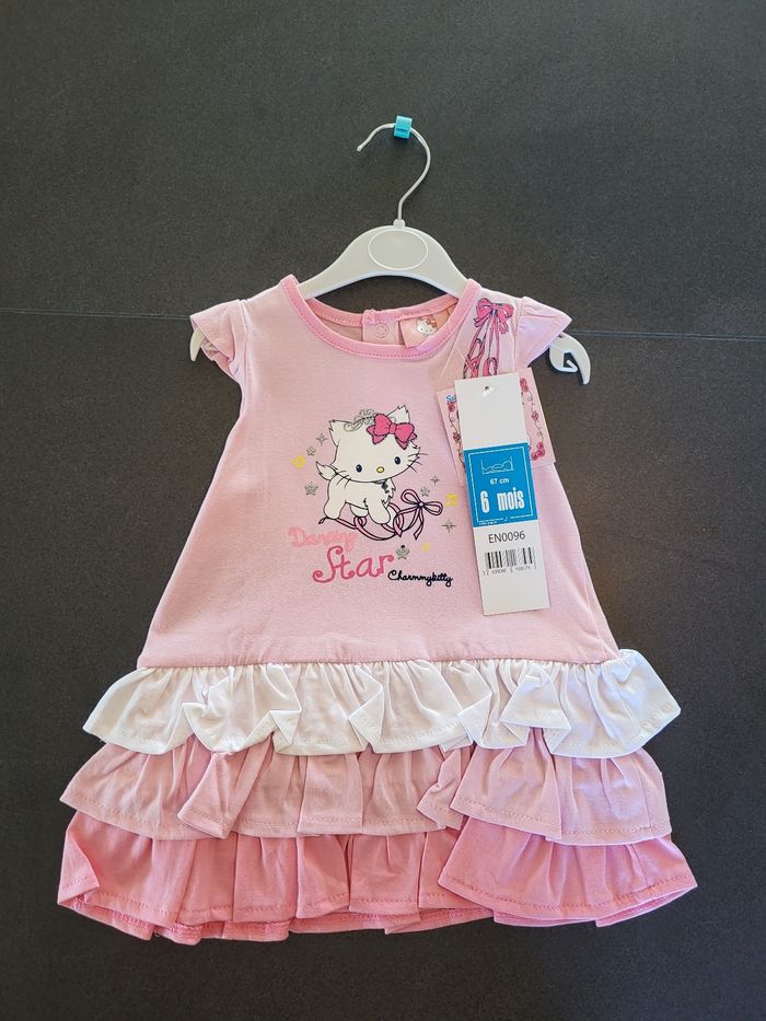 Robe hello Kitty rose  6 mois