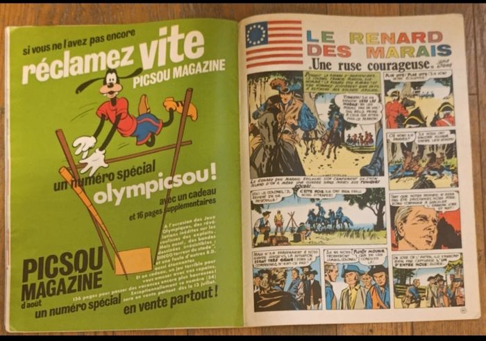 Ancien journal de mickey avec cadeau tableau happy birthday america N°1258 de 1976 vintage - photo numéro 8