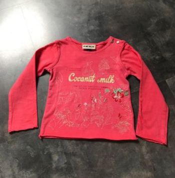 T-shirt fille bois de rose brodé IKKS 3 mois