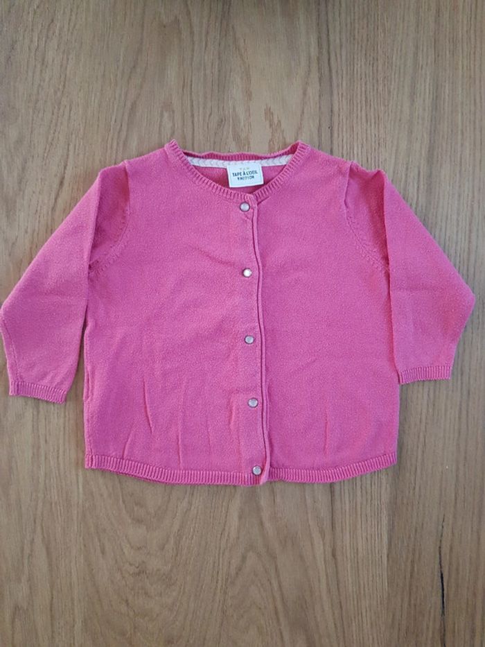 Gilet rose bébé 9 mois 71 cm