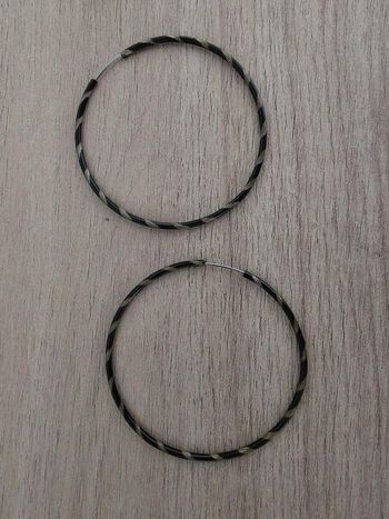 Boucles d'oreilles créole bicolore