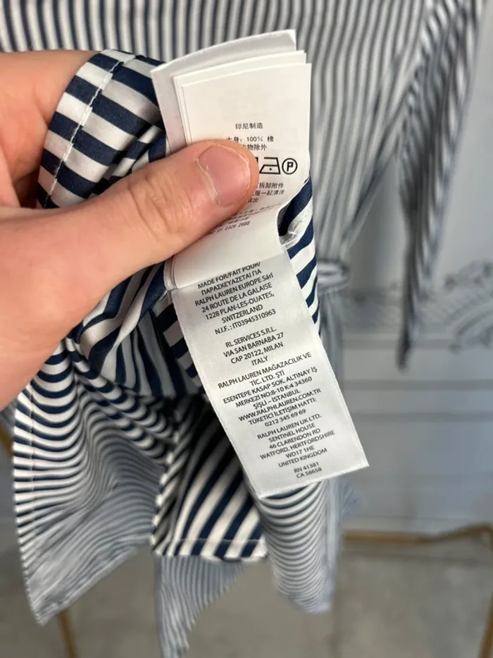 Robe chemise Ralph Lauren Fille 10ans Neuve - photo numéro 10