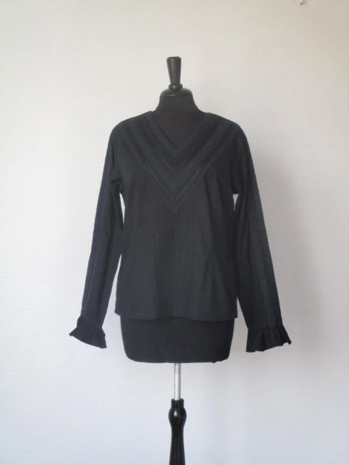 Blouse noire vintage 40 TBE