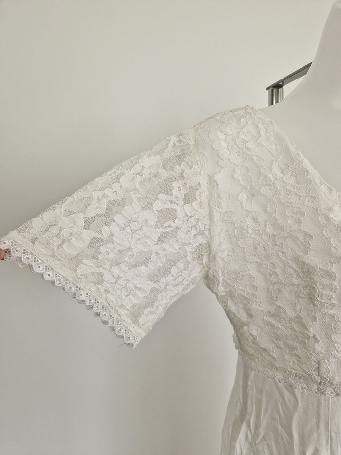 Robe blanche avec dentelle Pacifique Line - photo numéro 3