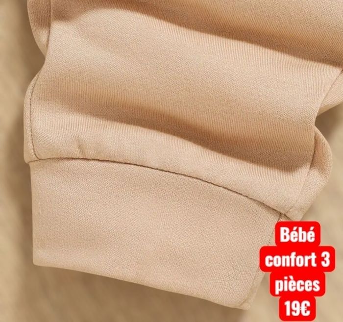 Vetement bébé 6/9 M  3 pièces veste avec capuche pantalon sweet - photo numéro 8