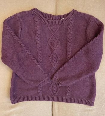 Pull violet fille 2 ans