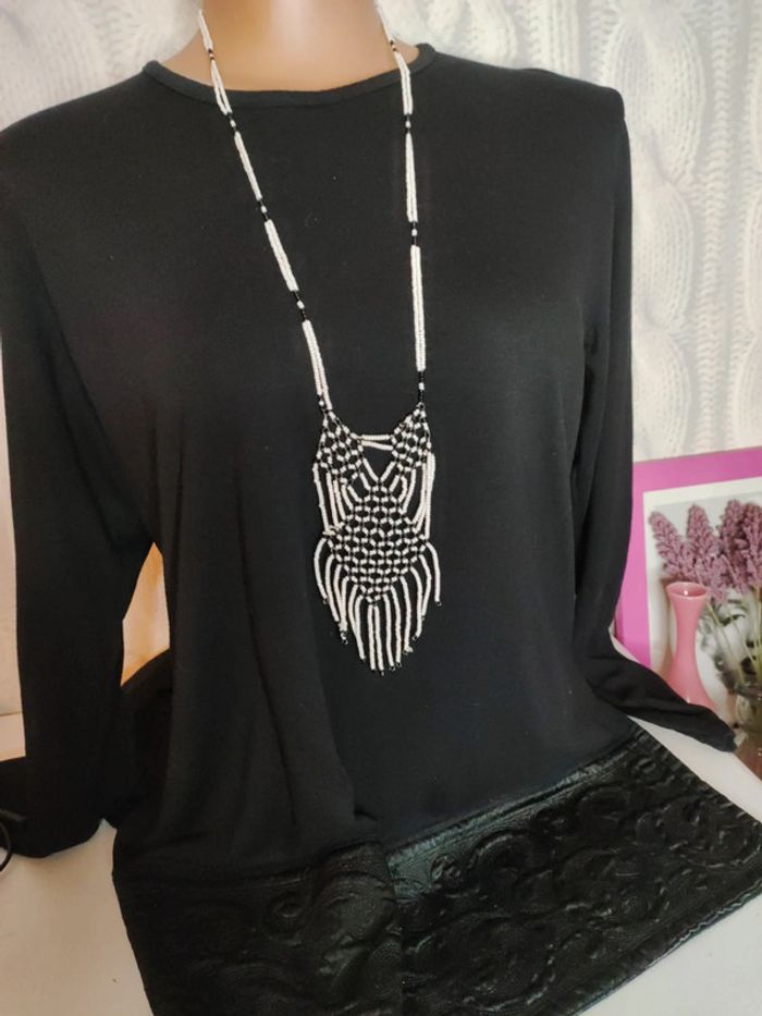 Sautoir perles de rocaille - photo numéro 3