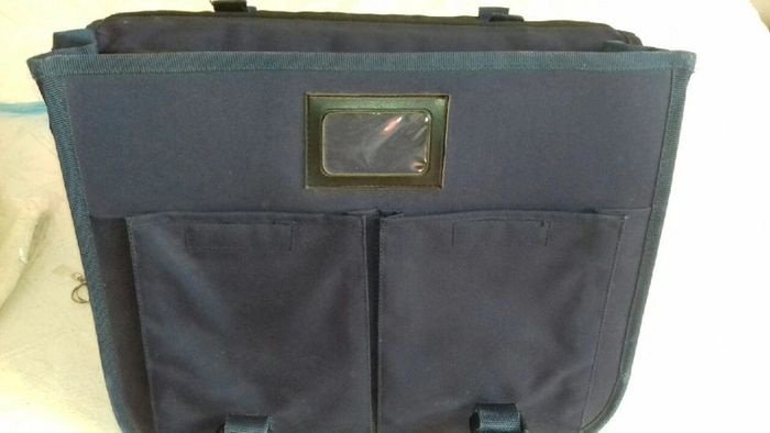 Cartable chipie bleu marine et bleu clair - photo numéro 3
